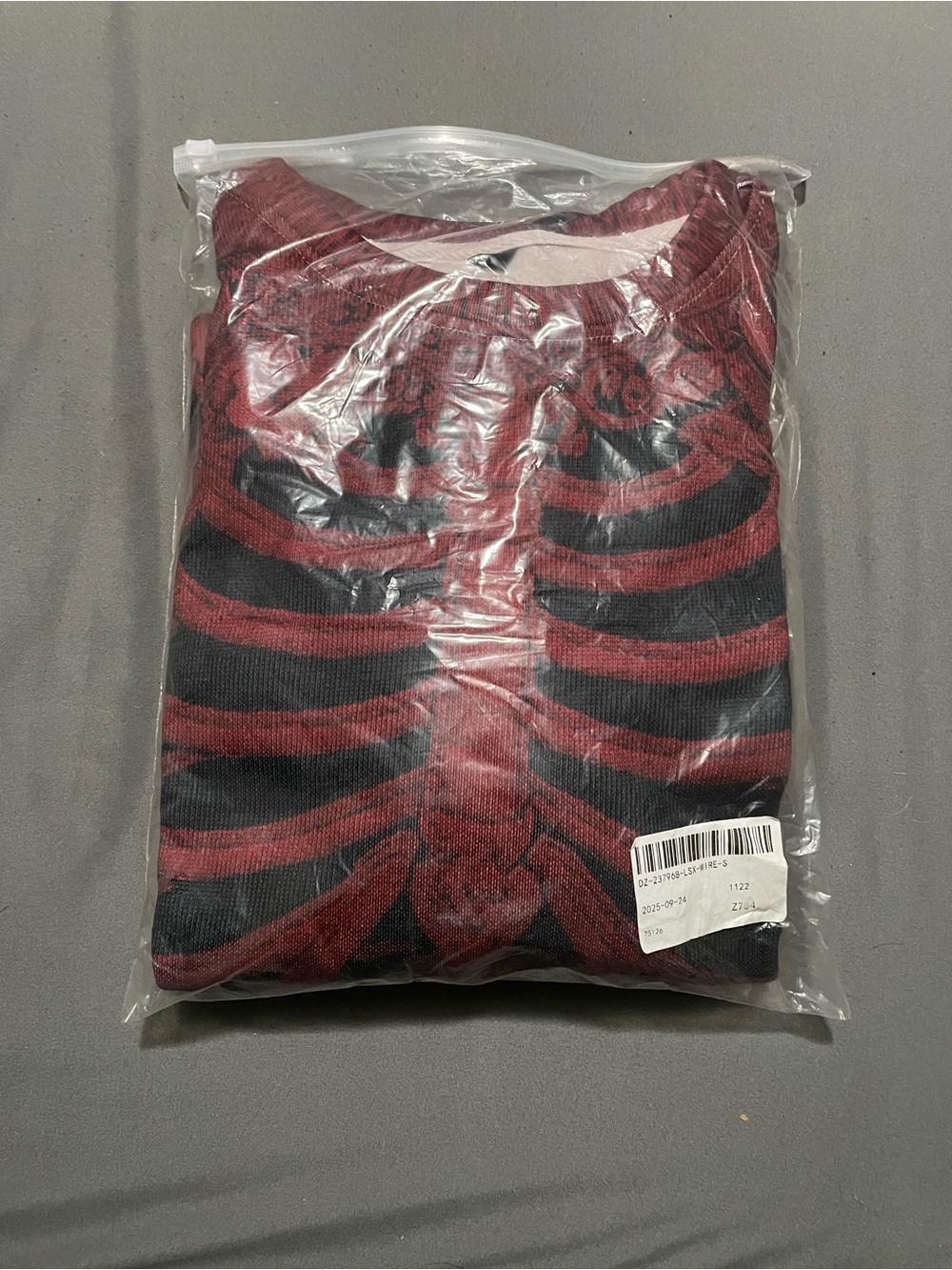 Striped Burgundy & Black Mini Dress - Sleek Knit Style
